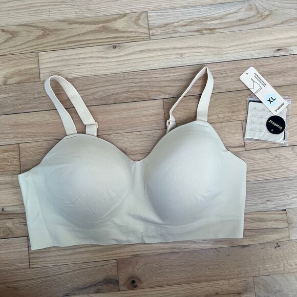 NEW TrueKind Women's XL Supportive Comfort Wireless Shaping Bra Beige Nude Cream - Picture 3 of 10